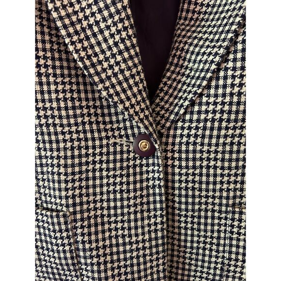 Vintage Prophecy Houndstooth One Button Blazer Jacket Women's 8‎ - Picture 4 of 8